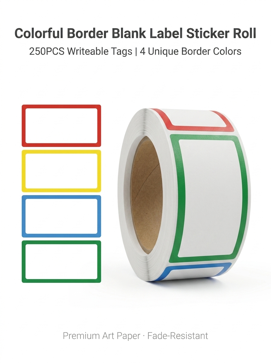 Food Storage Label - 250Pcs/Roll Name Storage Books Classify Stickers,4