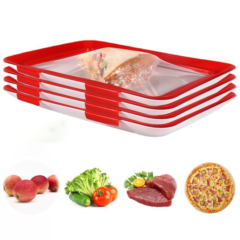 Food Storage Freezer - 1/2pcsFood Preservation Tray Seafood Beef Ham