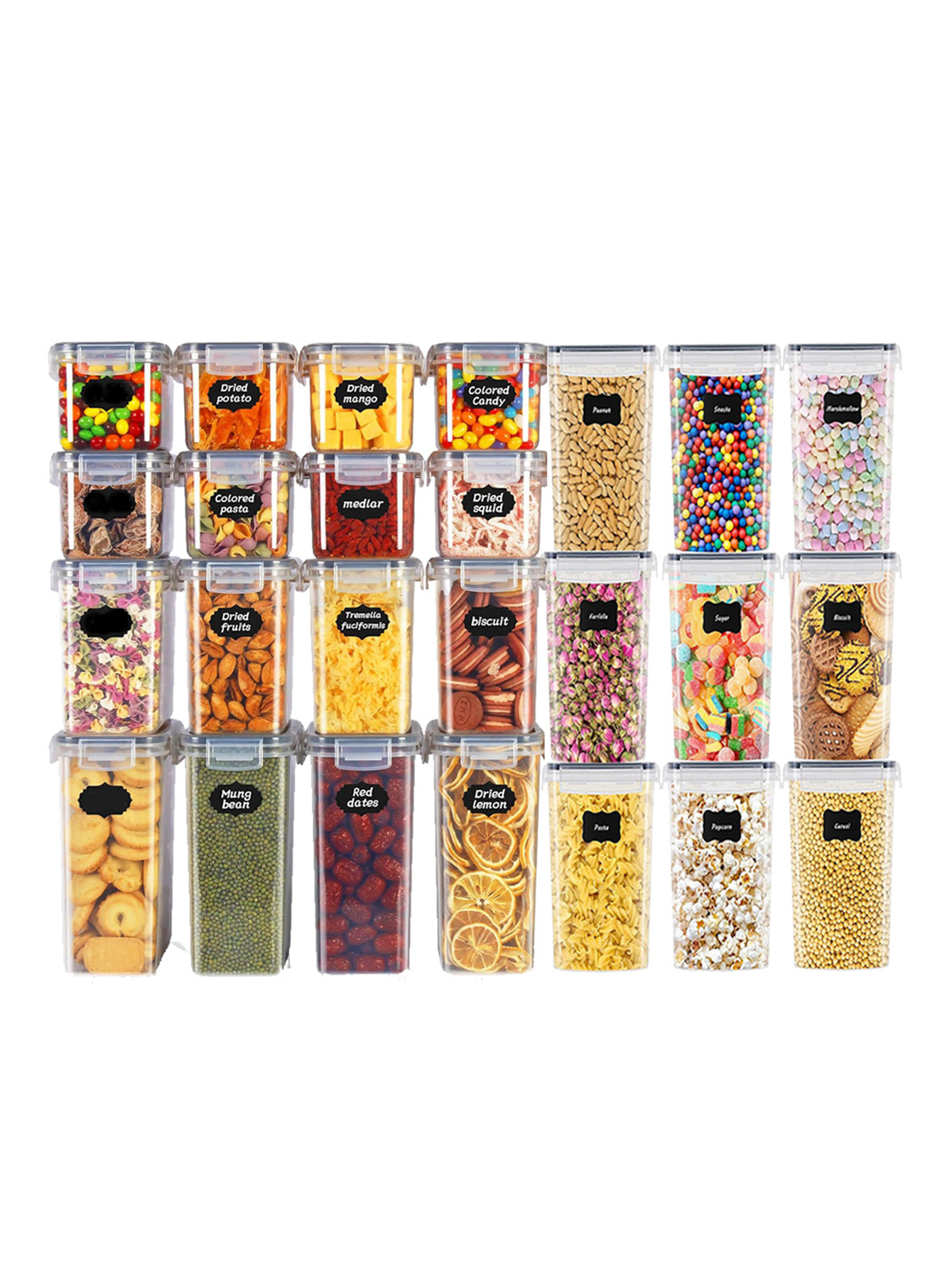Food Storage Label - 48pcs, Sealed Food Storage Containers with