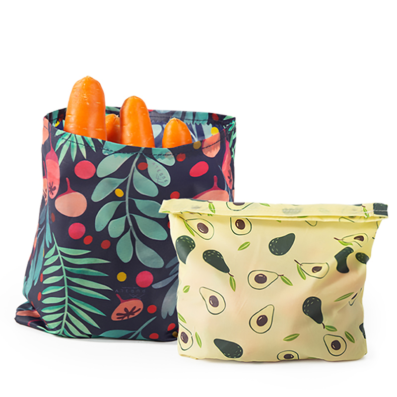 Food Storage Zipper Bags - 3PCS Plastic-Free Reusable Beeswax Food Storage