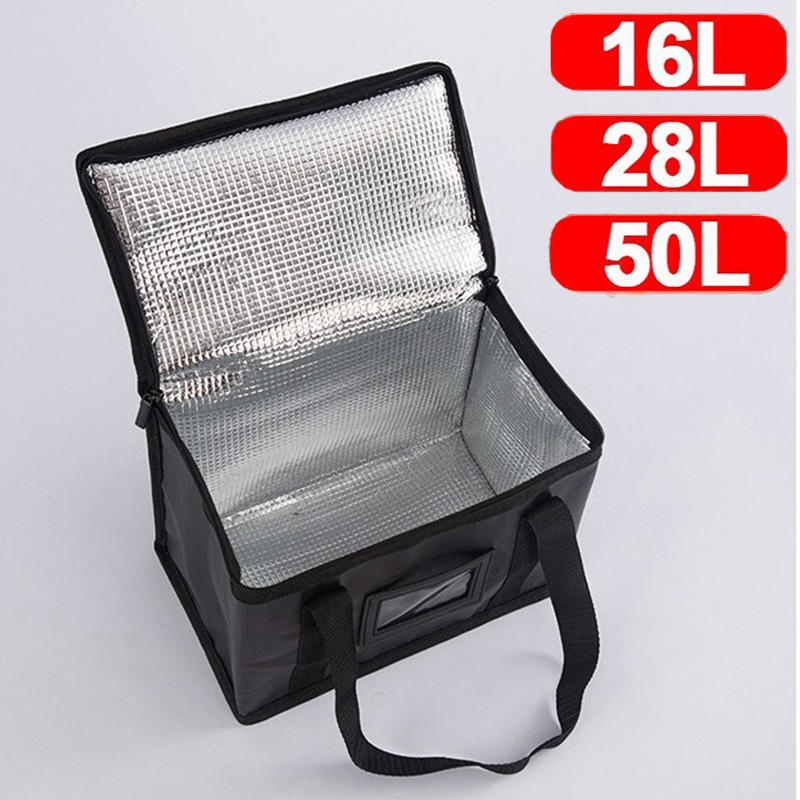 1pc Large Insulated Picnic Bag - Food Storage Zipper Bags ulasan dan harga