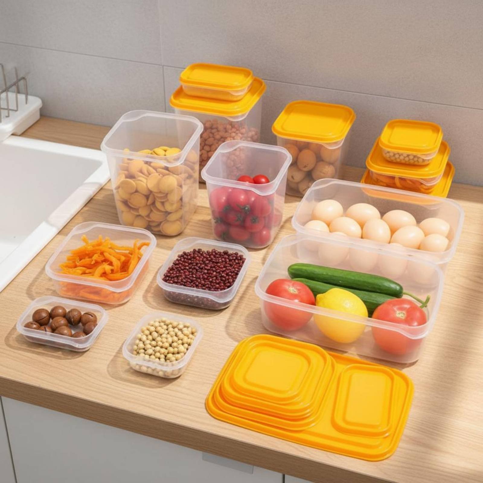 17 Pieces Fridge Storage Box S - Food Storage Refrigerator ulasan dan harga
