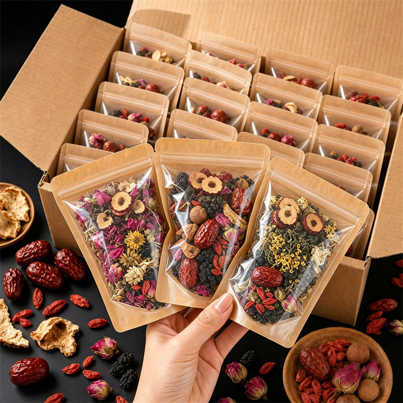 100Pcs Clear Kraft Paper Packa - Food Storage Zipper Bags ulasan dan harga