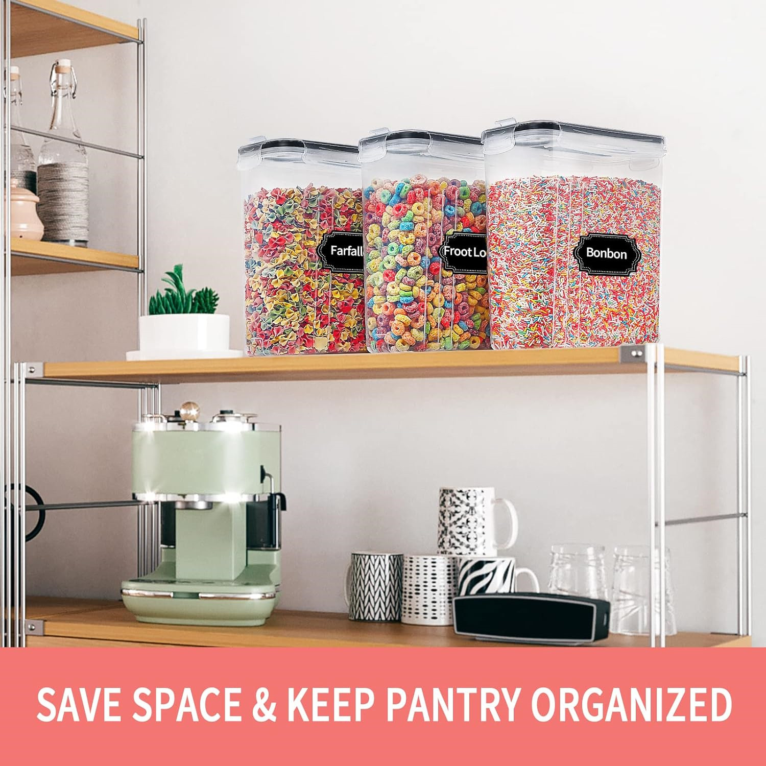 2.5L Cereal Storage Containers - Food Storage Label ulasan dan harga