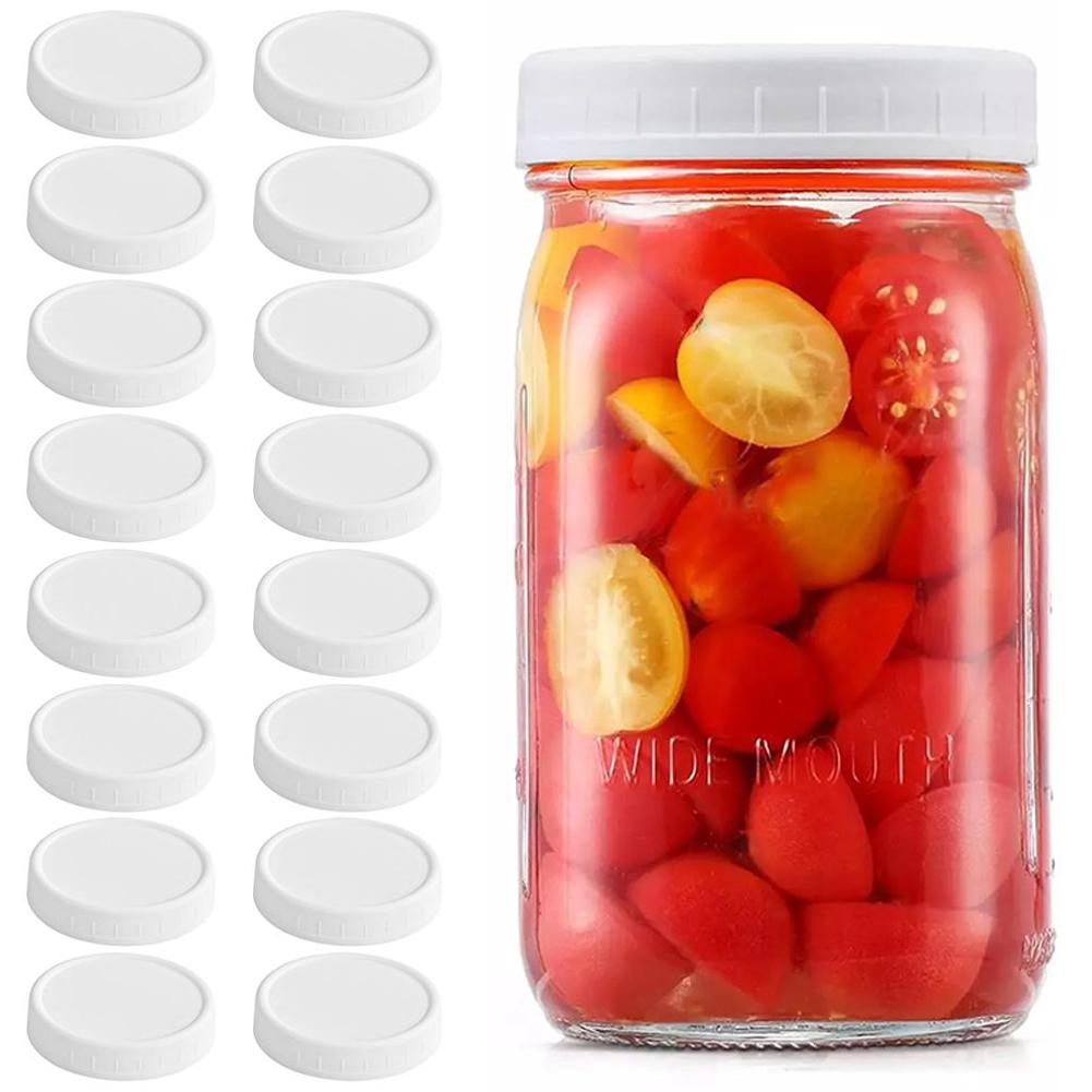 1/16pcs Reusable 86mm Plastic  - Mason Jar Wide Mouth ulasan dan harga