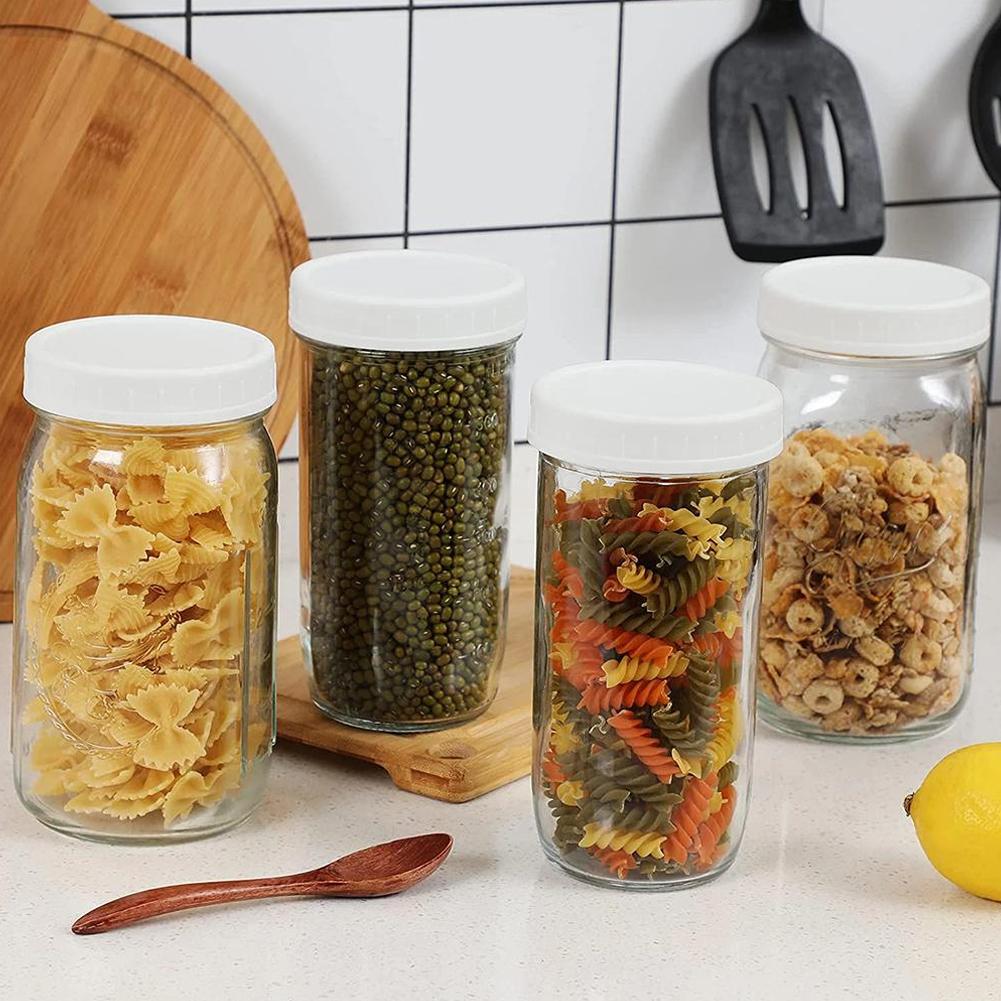 1/16pcs Reusable 86mm Plastic  - Mason Jar Wide Mouth ulasan dan harga