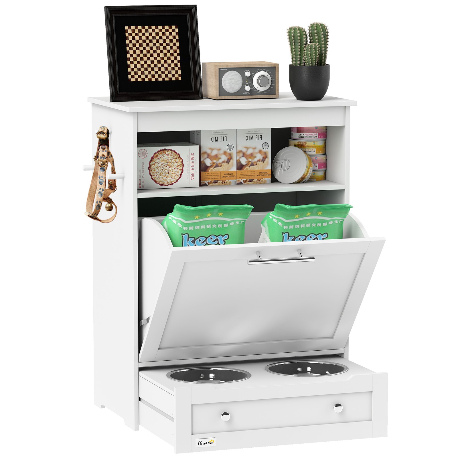 Pet Feeder Station, Dog and Ca - Food Storage Pet ulasan dan harga