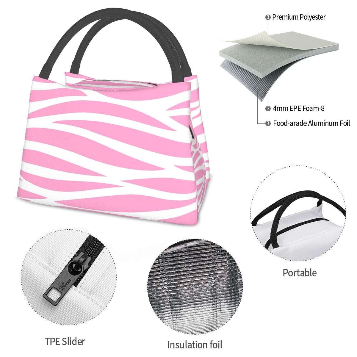 Zebra Pattern Pink Zebra Strip - Zebra Food Storage ulasan dan harga