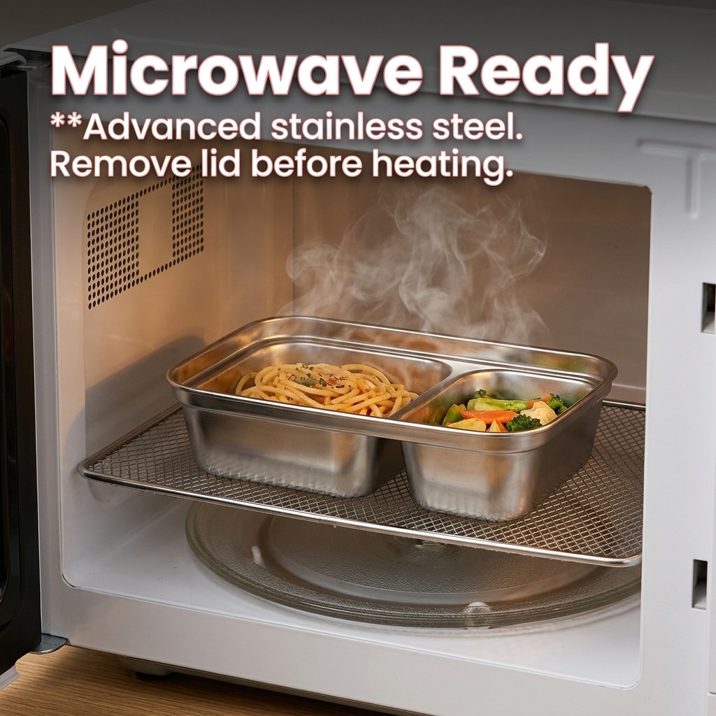 Microwave Safe 304 Stainless S - Food Storage Oven Safe ulasan dan harga