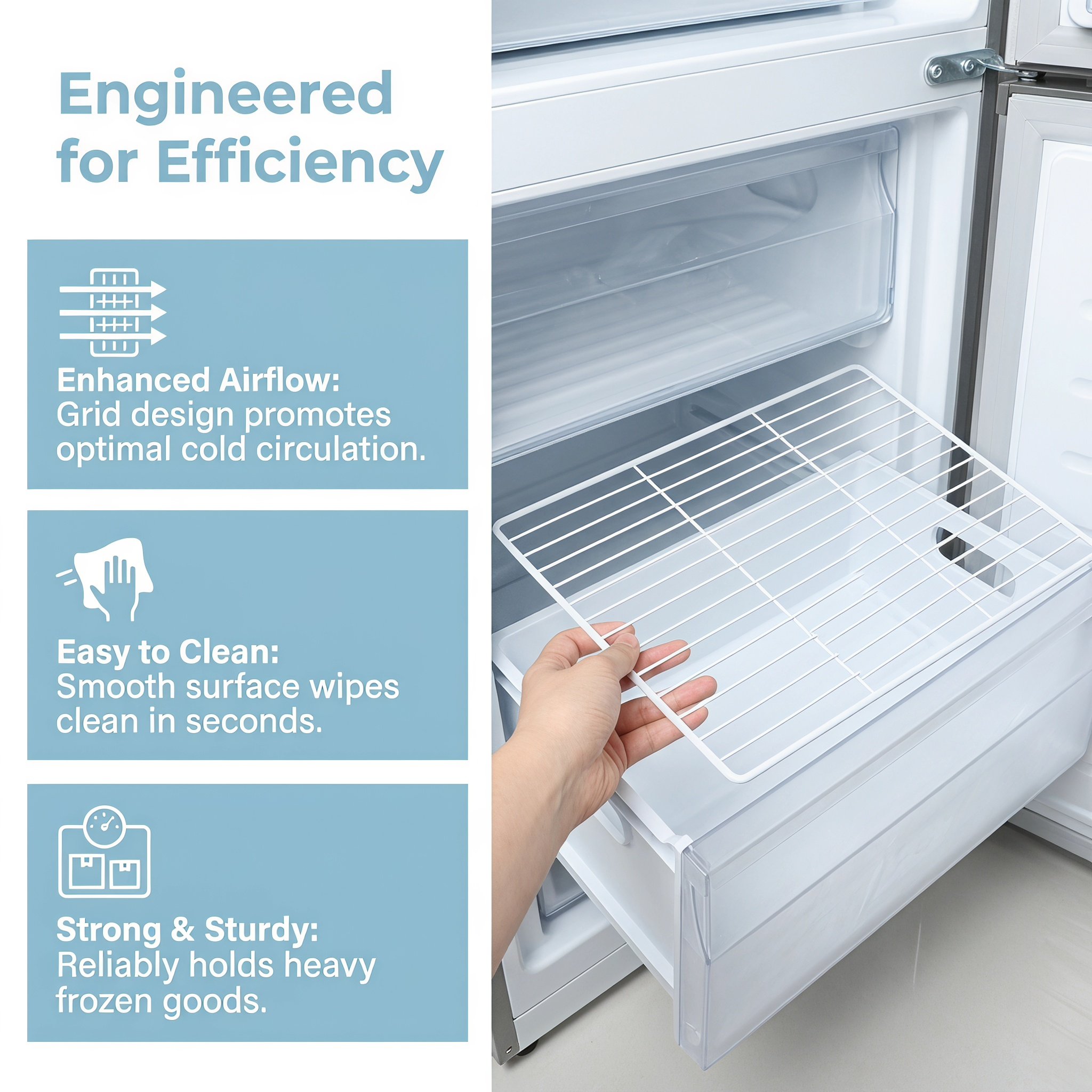 Wire Metal Refrigerator Divide - Food Storage Freezer ulasan dan harga