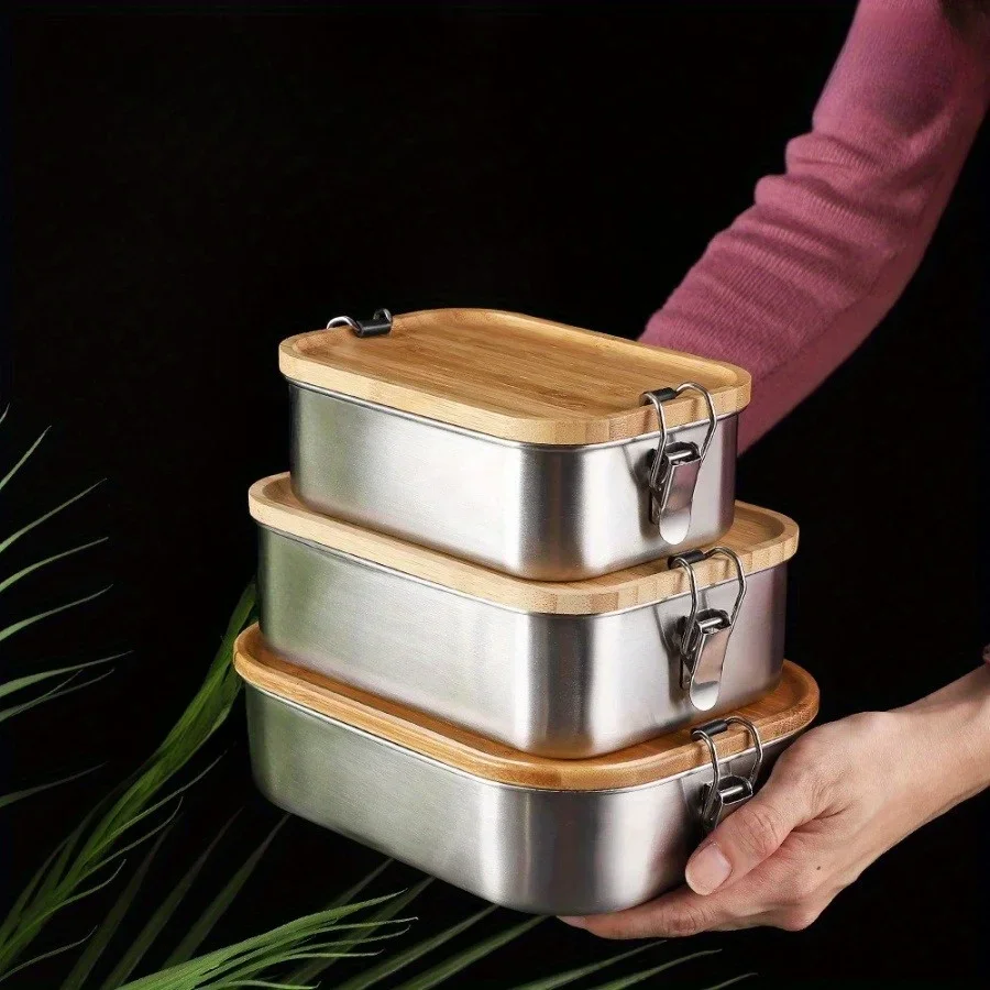 New 304 Stainless Steel Bamboo - Food Storage Equipment ulasan dan harga
