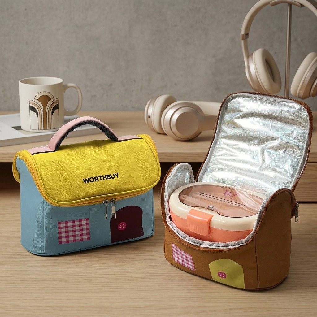 Oxford Thermal Lunch Bag with  - Food Storage Zipper Bags ulasan dan harga