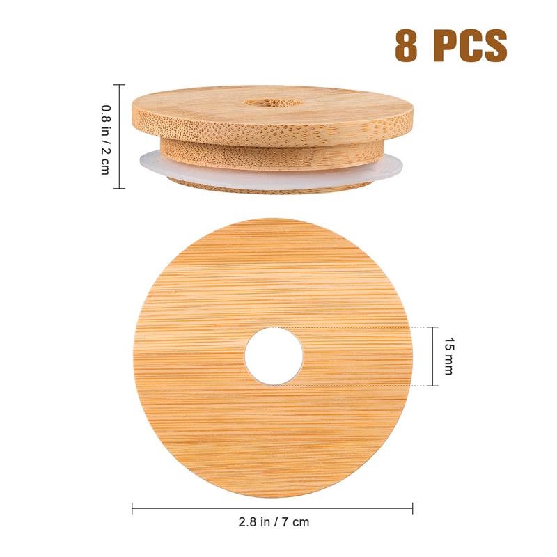 Jar Lids Straw Lid With Glass  - Mason Jar Wide Mouth ulasan dan harga