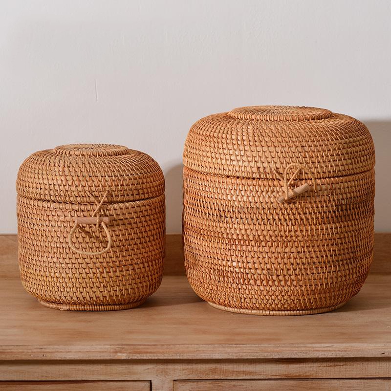 Handwoven Rattan Tea Storage B - Food Storage Oven Safe ulasan dan harga
