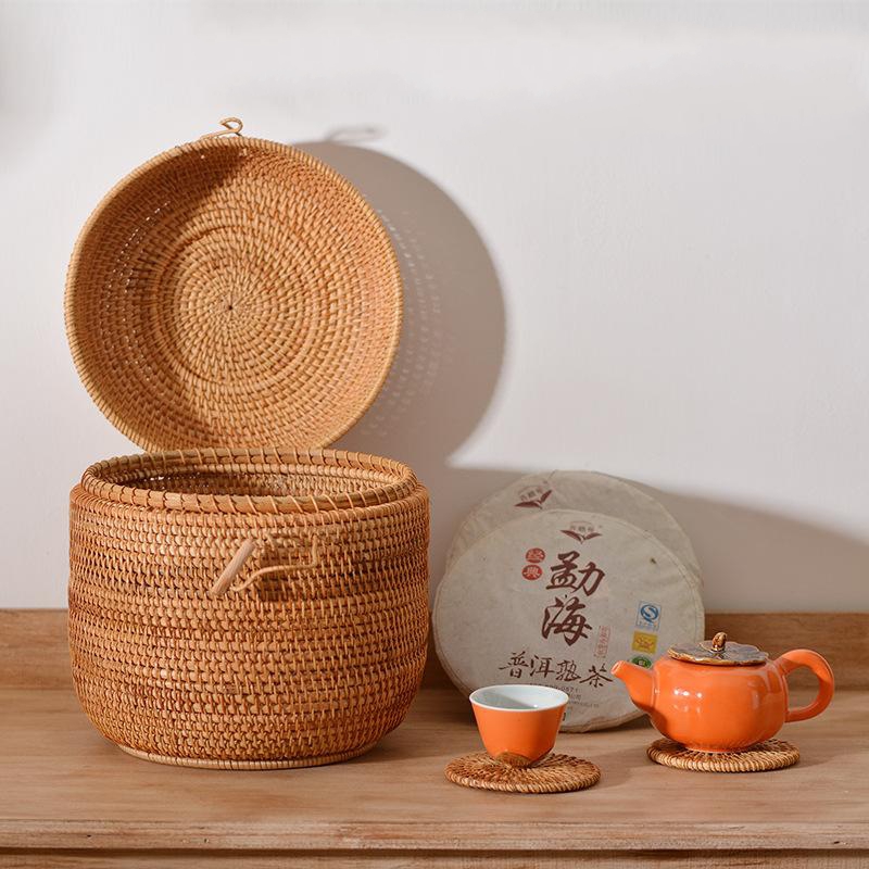 Handwoven Rattan Tea Storage B - Food Storage Oven Safe ulasan dan harga
