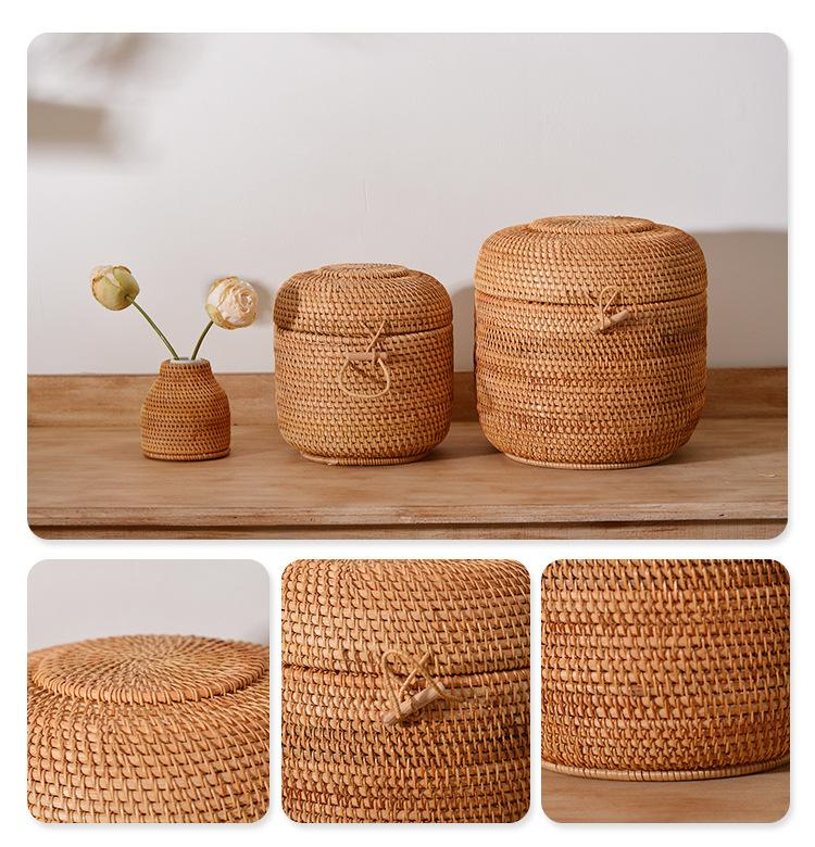 Handwoven Rattan Tea Storage B - Food Storage Oven Safe ulasan dan harga