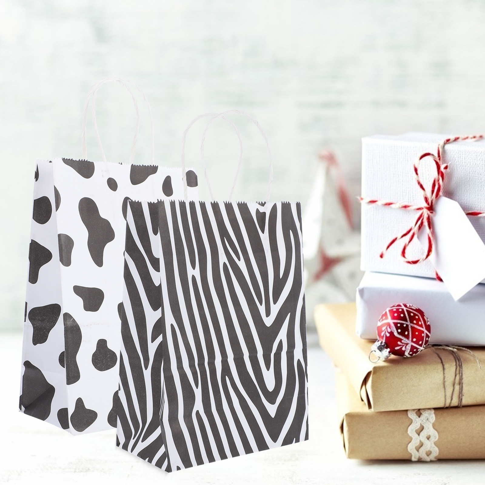 24Pcs Zebra Pattern Paper Pack - Zebra Food Storage ulasan dan harga