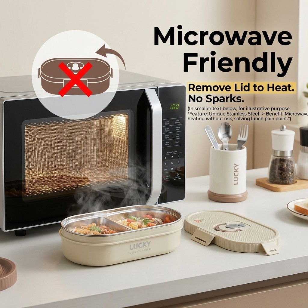 Microwave Safe 304 Stainless S - Food Storage Oven Safe ulasan dan harga
