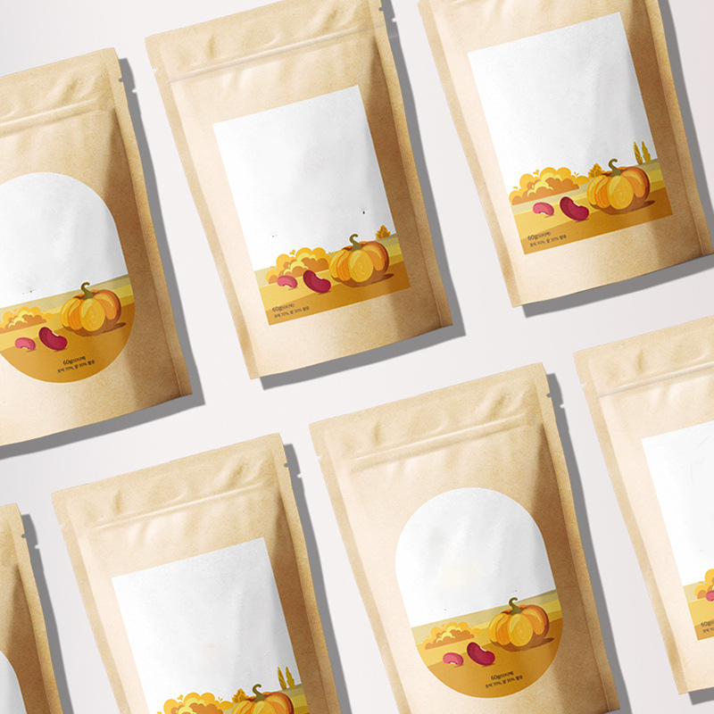 50PCS Kraft Paper Ziplock Pack - Zebra Food Storage ulasan dan harga