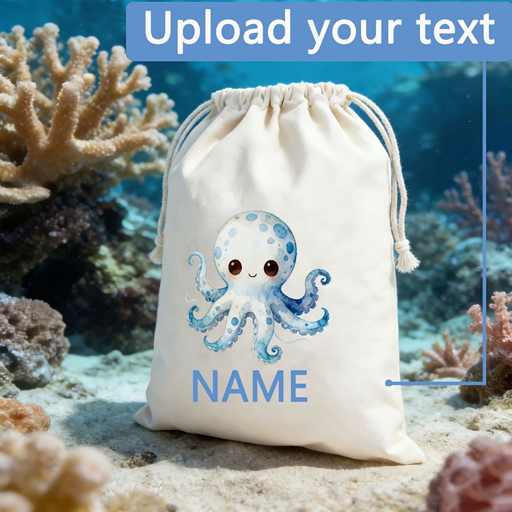 Cute Octopus Custom Name Draws - Zebra Food Storage ulasan dan harga