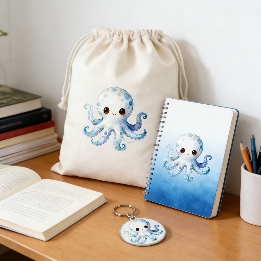Cute Octopus Custom Name Draws - Zebra Food Storage ulasan dan harga