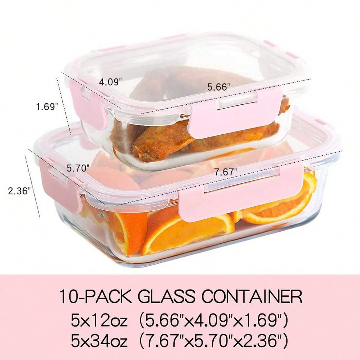10 Pack Glass Meal Prep Contai - Food Storage Oven Safe ulasan dan harga