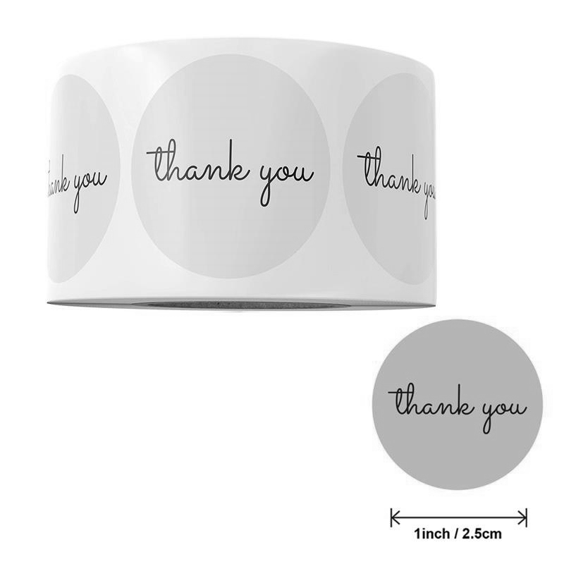 500 Thank You Stickers Roll 25 - Food Storage Label ulasan dan harga