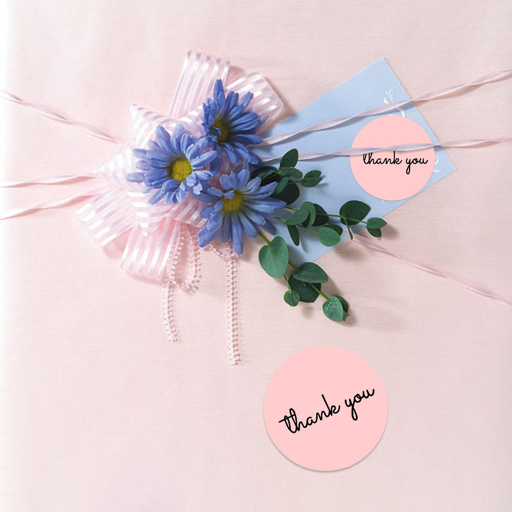 500 Thank You Stickers Roll 25 - Food Storage Label ulasan dan harga