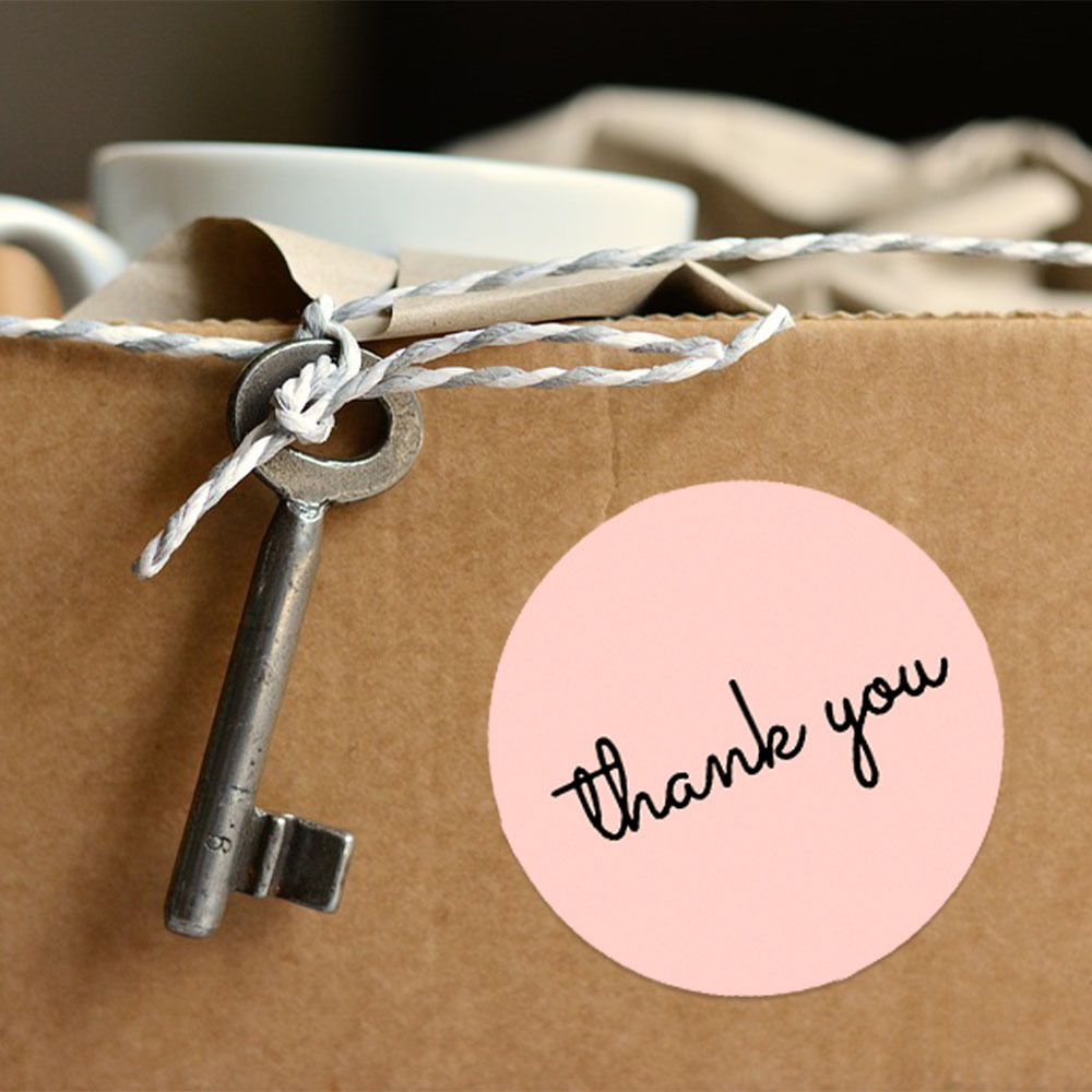 500 Thank You Stickers Roll 25 - Food Storage Label ulasan dan harga