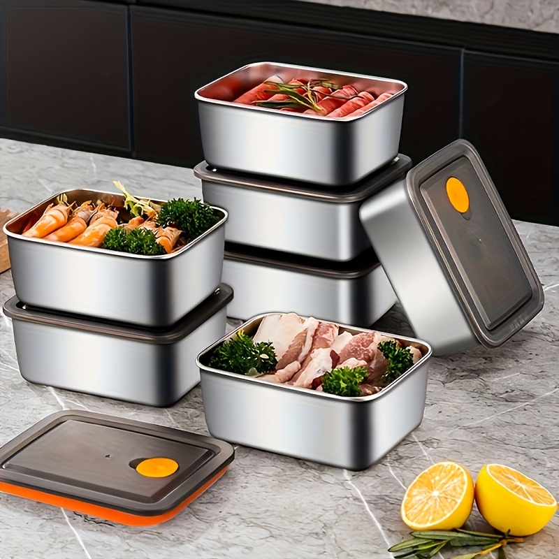 4pc Stainless Steel Food Stora - Food Storage Freezer ulasan dan harga
