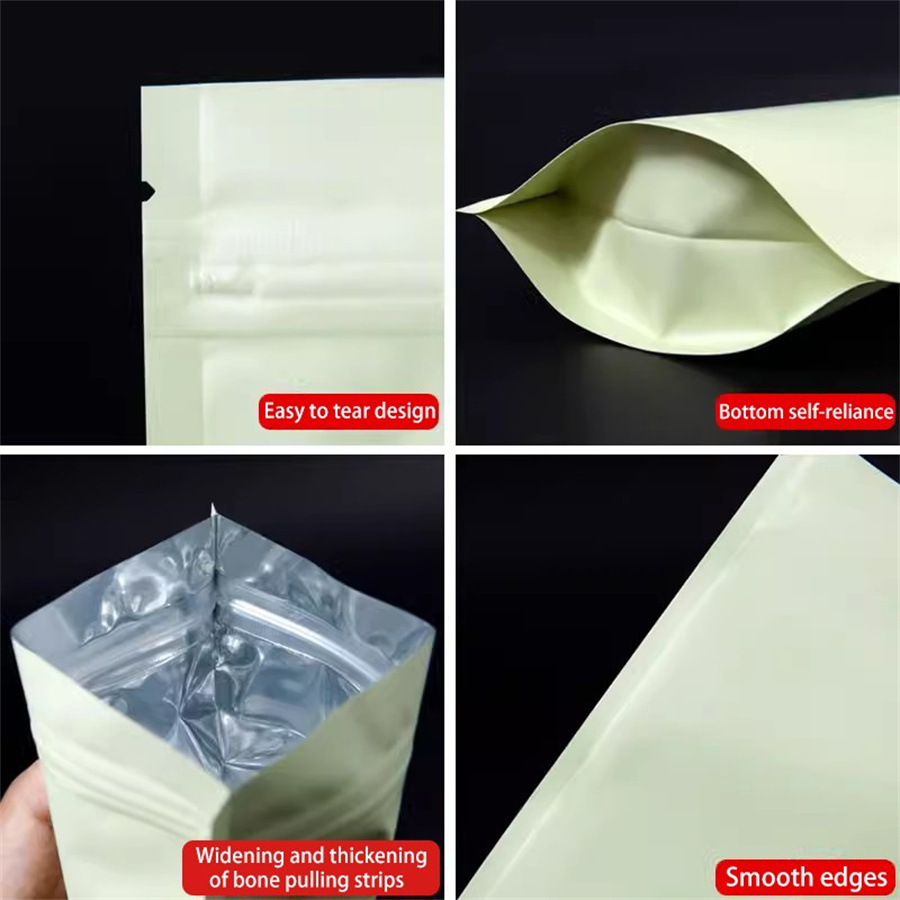 50/100PCS Matte Pale Yellow Zi - Food Storage Zipper Bags ulasan dan harga