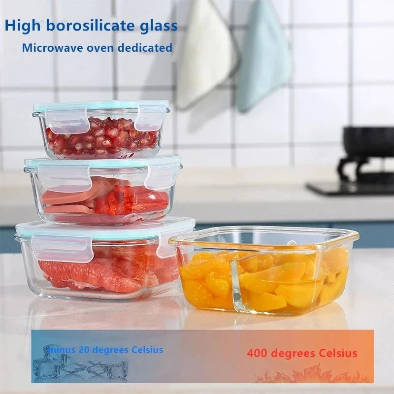 Glass Fresh-Keeping Box High B - Food Storage Freezer Containers ulasan dan harga
