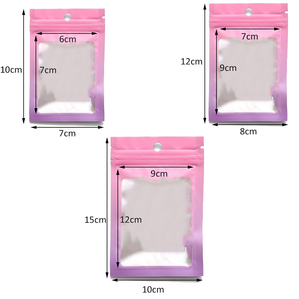 50pcs Gradient Bags Resealable - Food Storage In Mylar Bags ulasan dan harga