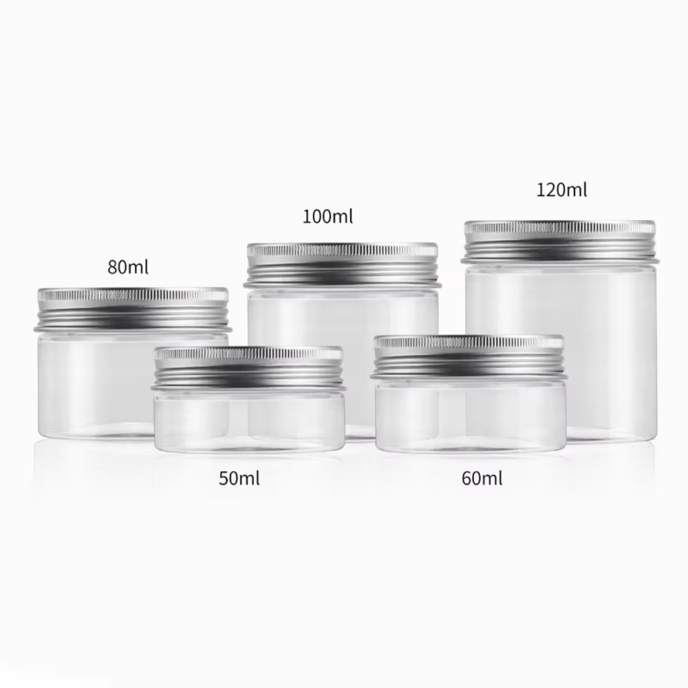 6pcs 30ml-150ml Clear Plastic  - Mason Jar Wide Mouth ulasan dan harga