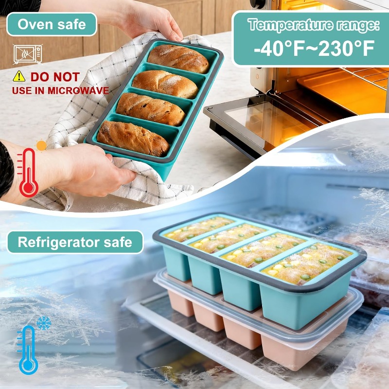 Silicone Freezer Molds with Li - Food Storage Freezer ulasan dan harga