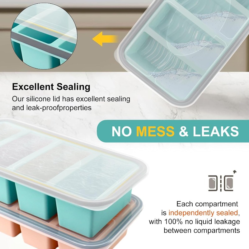 Silicone Freezer Molds with Li - Food Storage Freezer ulasan dan harga