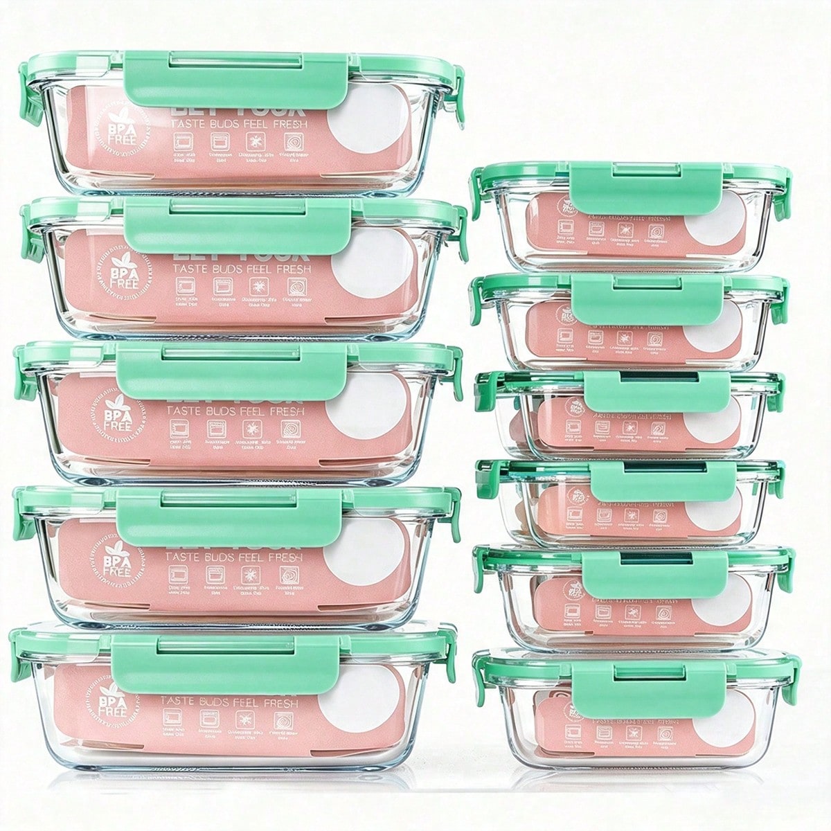 10 Pack Glass Meal Prep Contai - Food Storage Freezer ulasan dan harga