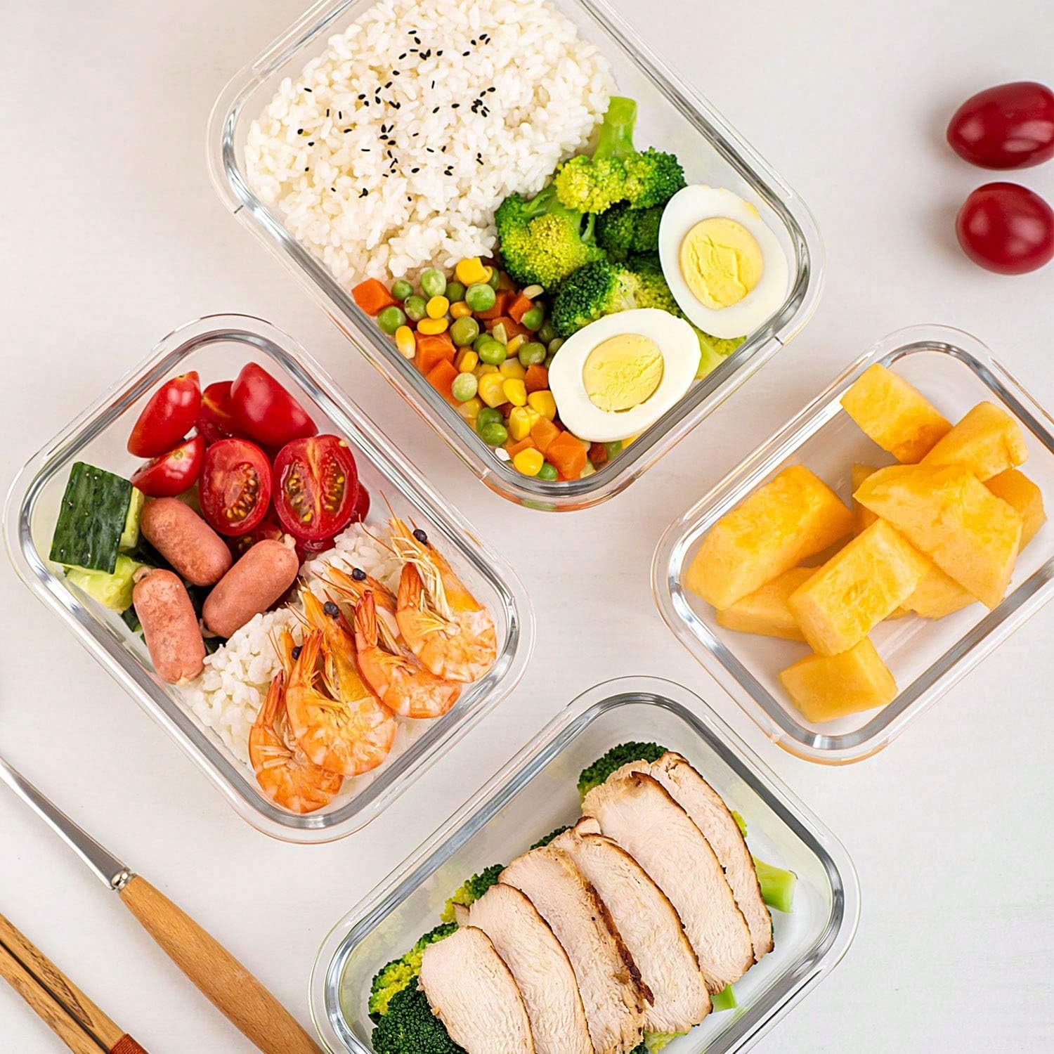 10 Pack Glass Meal Prep Contai - Food Storage Freezer ulasan dan harga