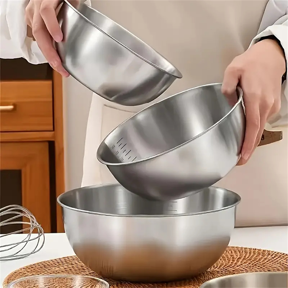 1-3 Stainless Steel Bowl Set w - Food Storage Eco Friendly ulasan dan harga