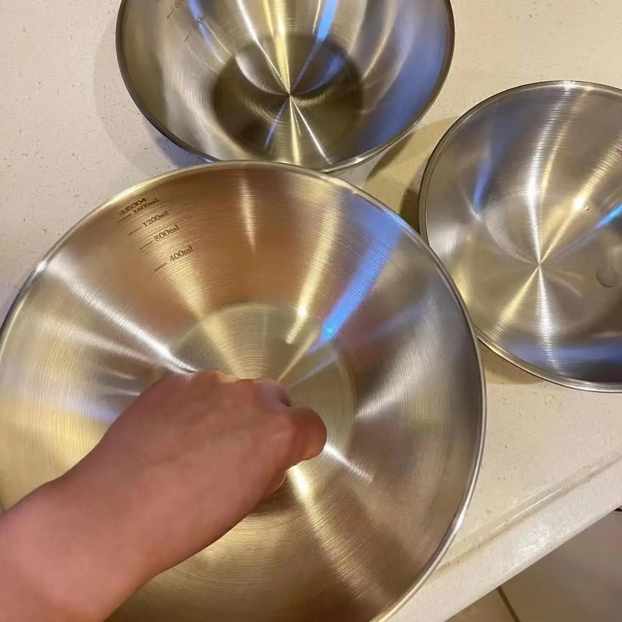 1-3 Stainless Steel Bowl Set w - Food Storage Eco Friendly ulasan dan harga