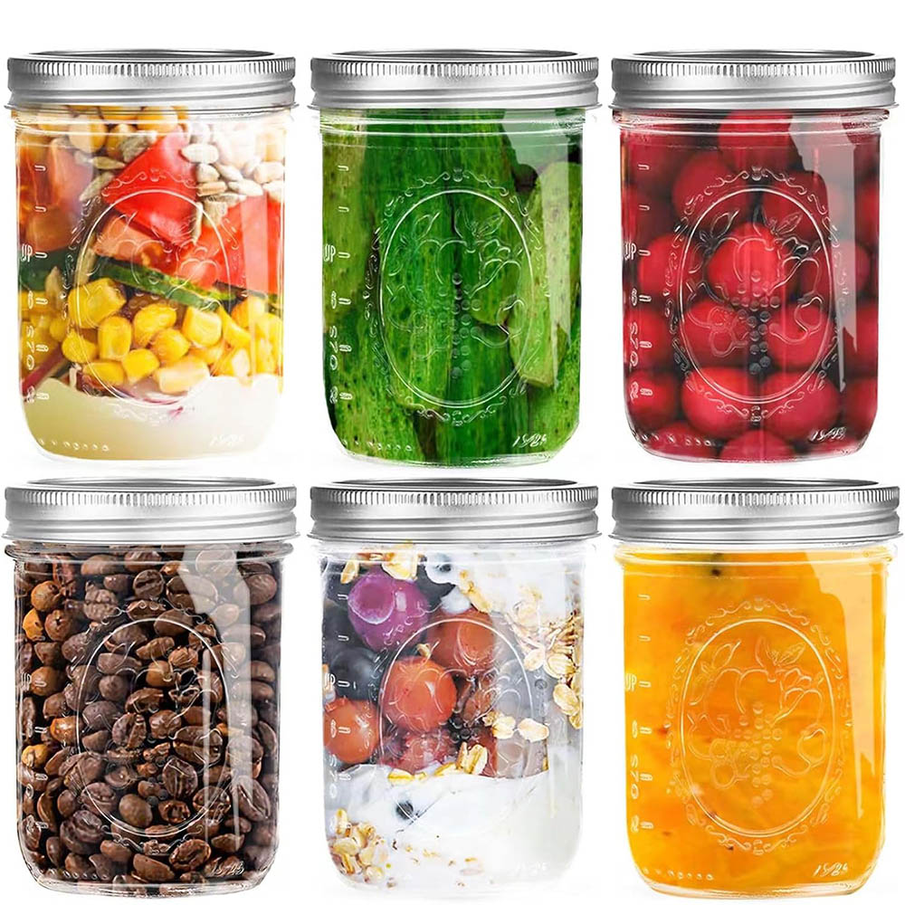 16oz Wide Mouth Mason Jars wit - Mason Jar Wide Mouth ulasan dan harga