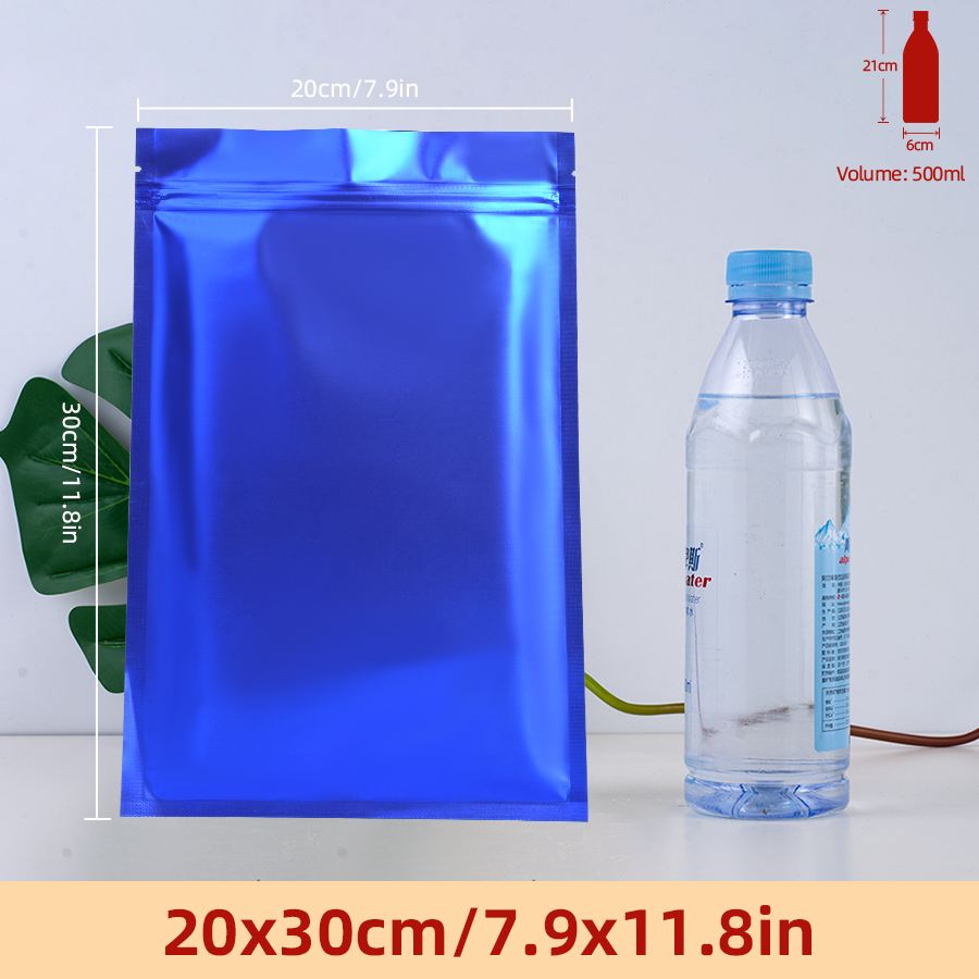 100pcs Matte Blue Foil Zipper  - Food Storage Zipper Bags ulasan dan harga