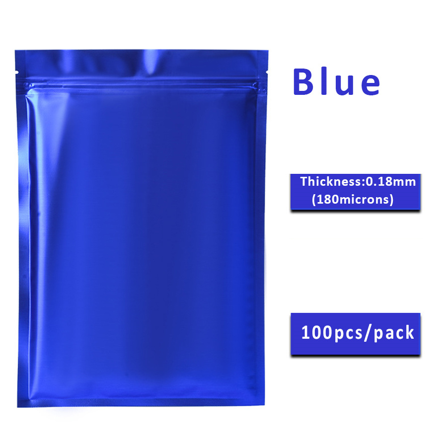 100pcs Matte Blue Foil Zipper  - Food Storage Zipper Bags ulasan dan harga