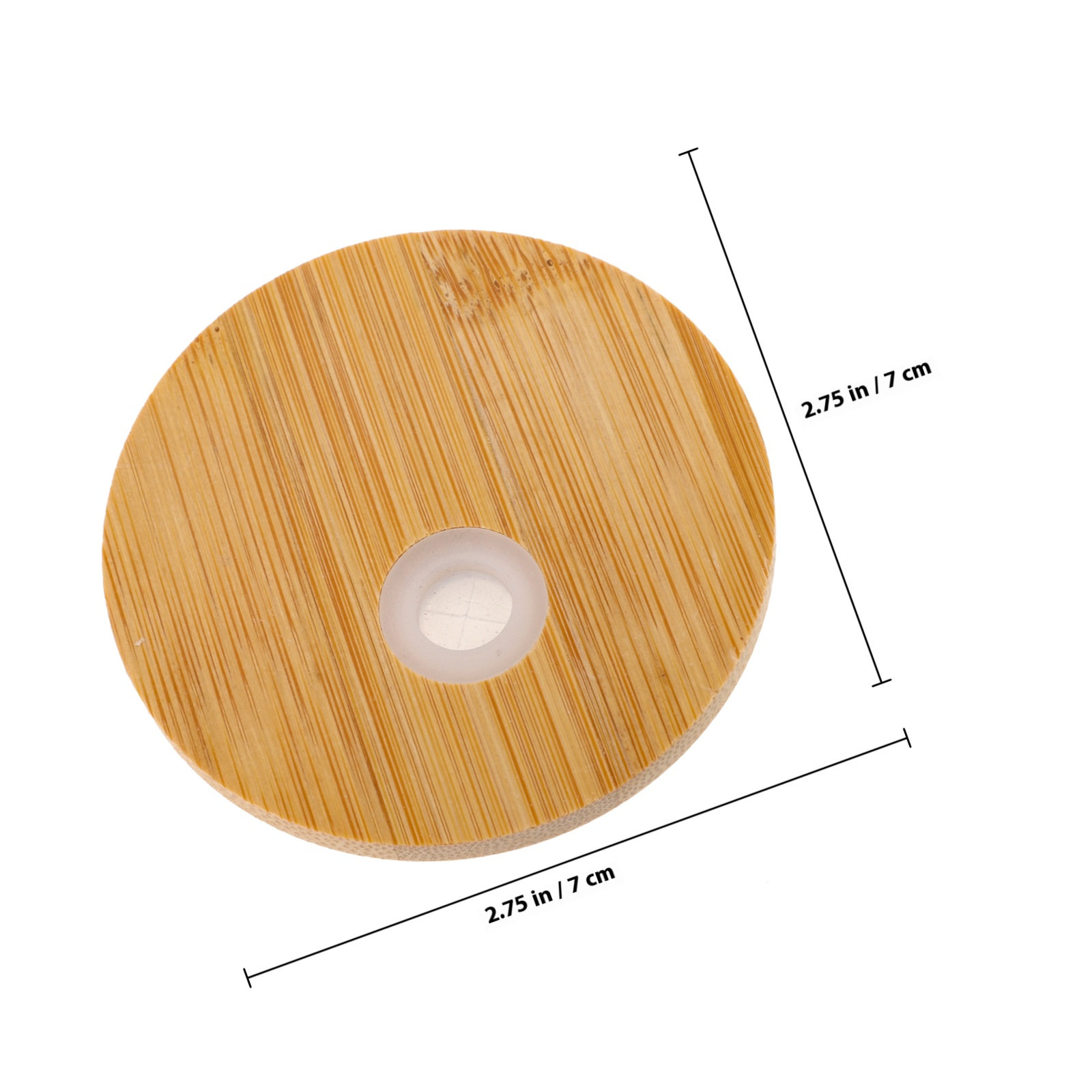 3Pcs Bamboo Jar Lids Straw Hol - Mason Jar Wide Mouth ulasan dan harga