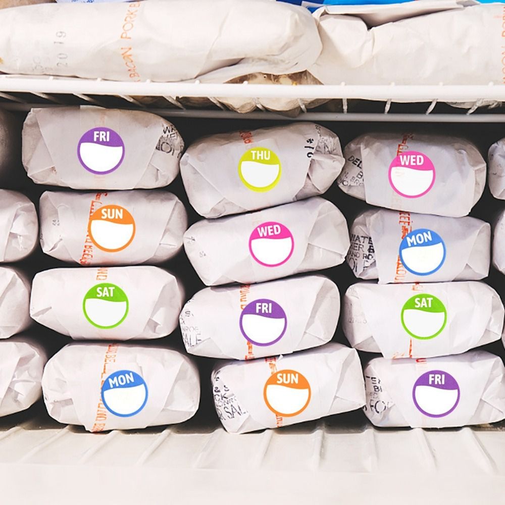 New Paper Week Stickers 500 Pc - Food Storage Label ulasan dan harga