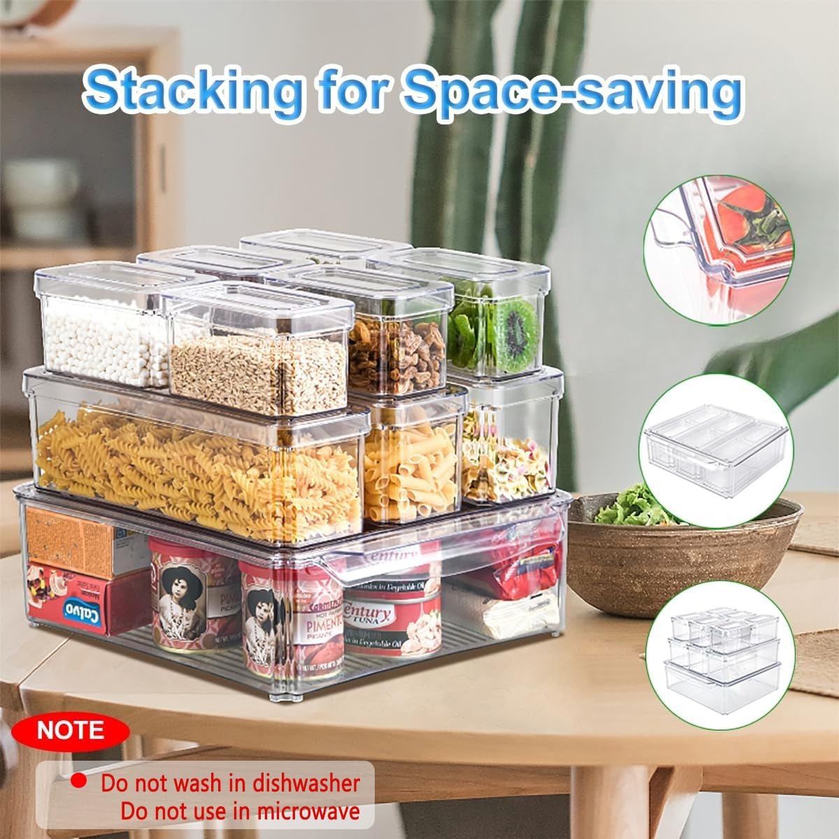 14 Pack Fridge Organizer, Stac - Food Storage Eco Friendly ulasan dan harga