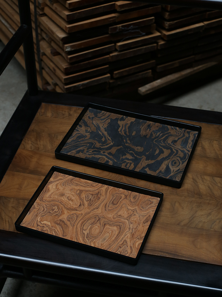 Serving Tray Natural Wood Vene - Food Storage Medieval ulasan dan harga