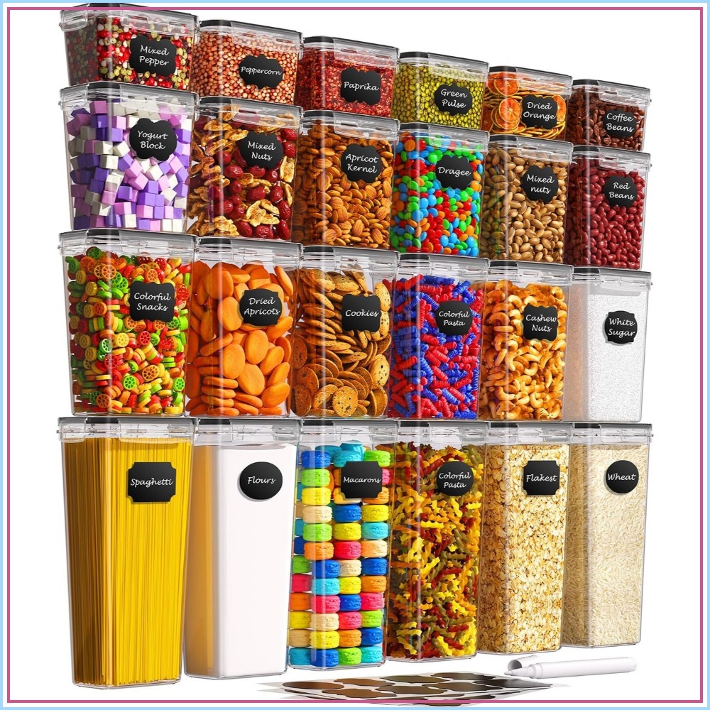 24 PCS Airtight Food Storage C - Food Storage Label ulasan dan harga