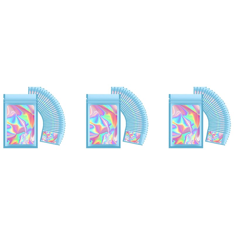 ABWZ-300Pcs Resealable Hologra - Food Storage In Mylar Bags ulasan dan harga