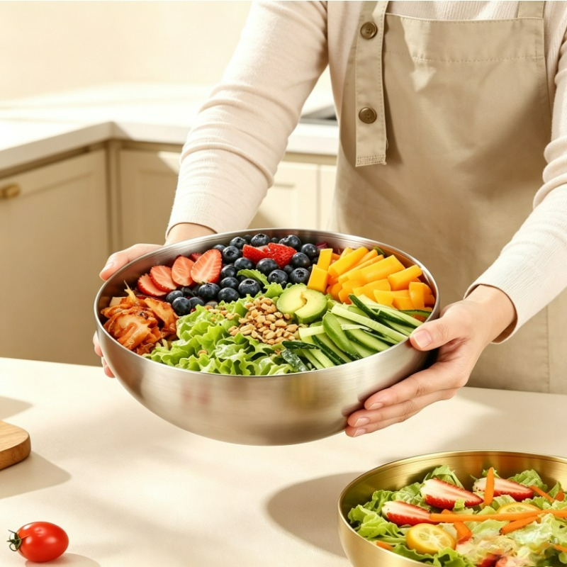 Stainless Steel Mixing Bowls M - Food Storage Eco Friendly ulasan dan harga